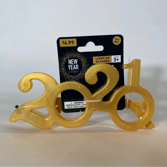 Happy New Year 2021 Light Up Glowing Glasses Brand New - Picture 1 of 3